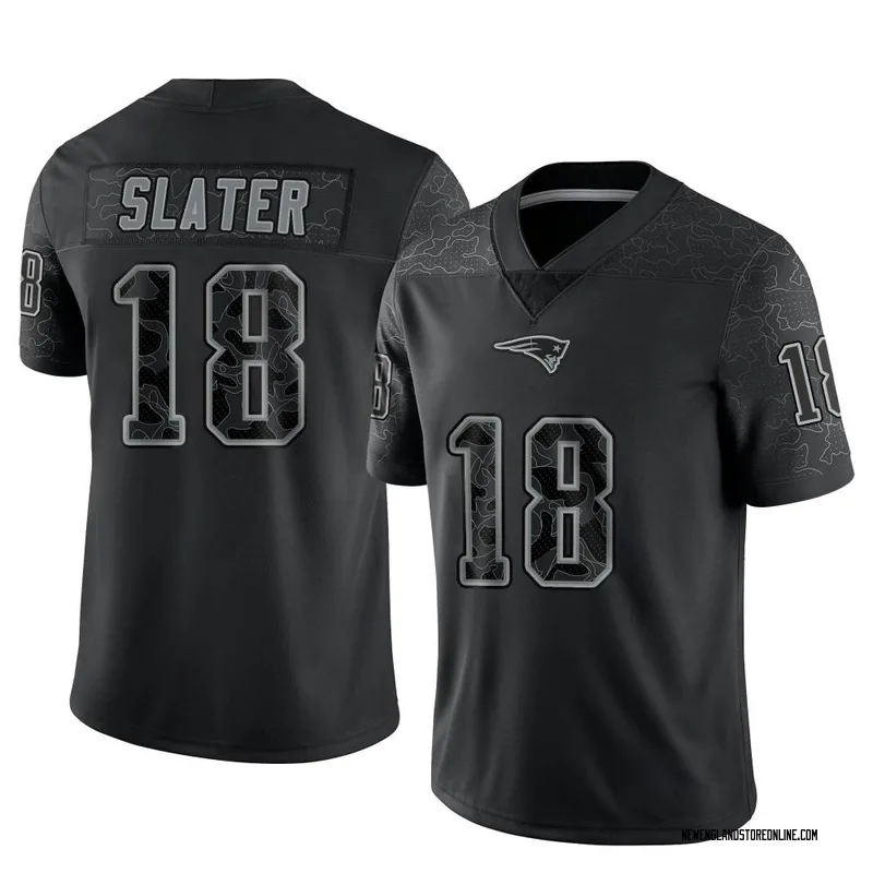 New England Patriots #18 Jersey Matt Slater Limited Salute to Service Black Super Bowl LII 2016