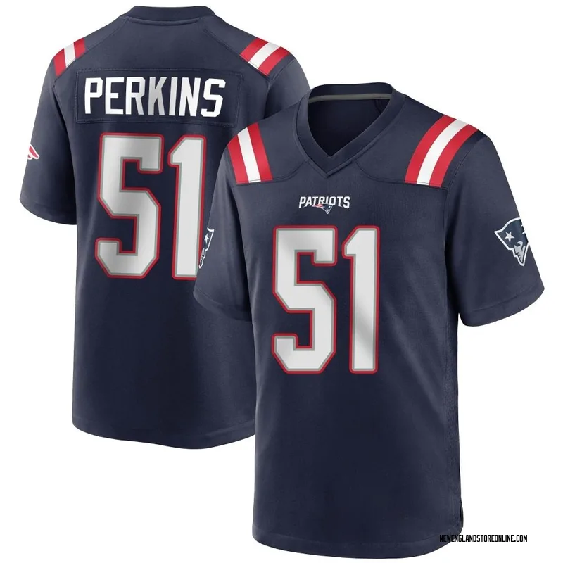 Men's Nike Ronnie Perkins Navy New England Patriots Game Jersey