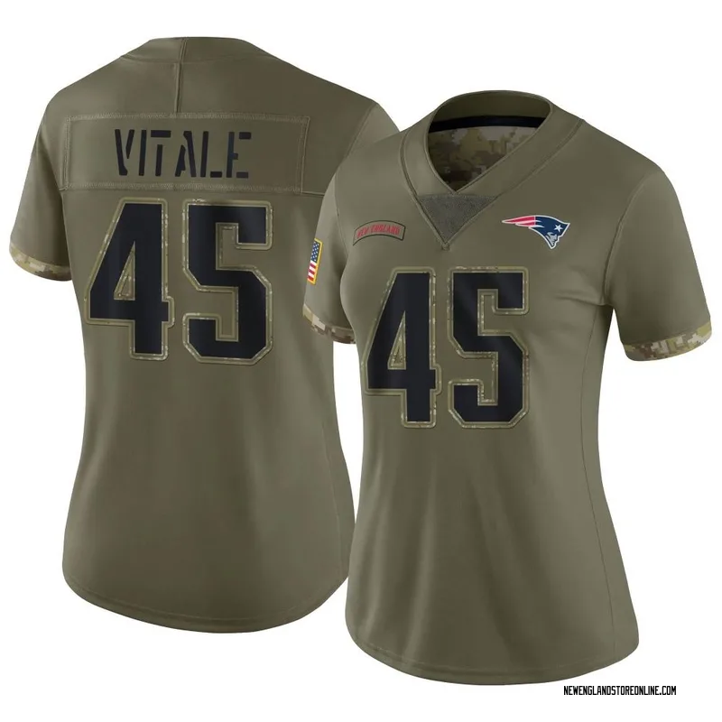 Men's Nike New England Patriots Kyle Dugger Olive 2022 Salute To Service  Jersey - Limited