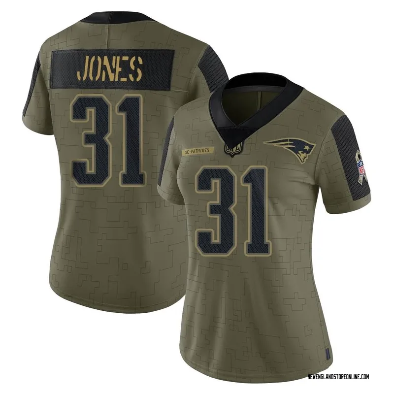 Women New England Patriots #31 Jonathan Jones Super Bowl LIII Champions  Fashion Jersey - Black