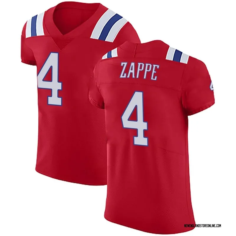 New England Patriots Bailey Zappe 4 White Vapor Limited Jersey - Bluefink