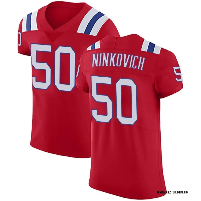 Rob Ninkovich New England Patriots # 50 Navy Blue Team Color Men's Sti