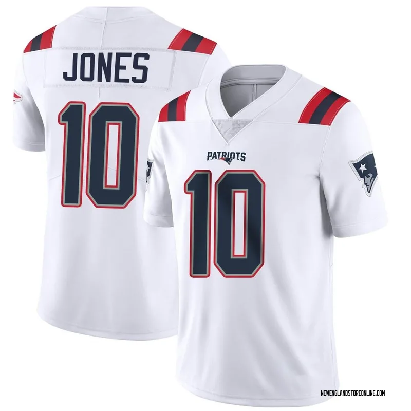 Youth New England Patriots Mac Jones Red Nike Player Name & Number T-Shirt